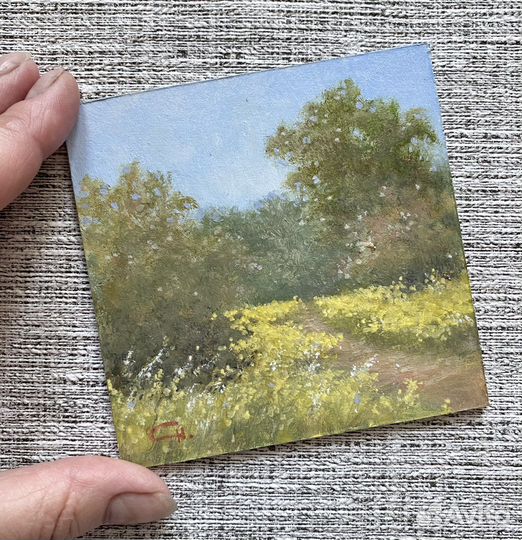 Бронь Картина этюд Пейзаж