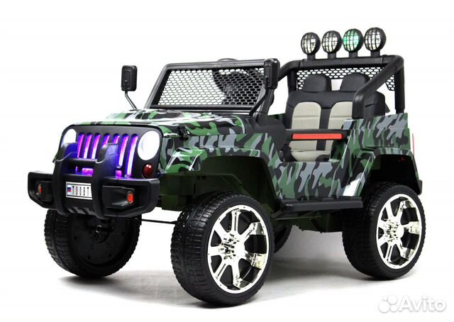 Электромобиль детский внедорожник джип с пультом