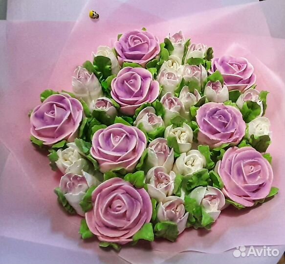 Цветы из зефира, букеты, зефирные вкусности