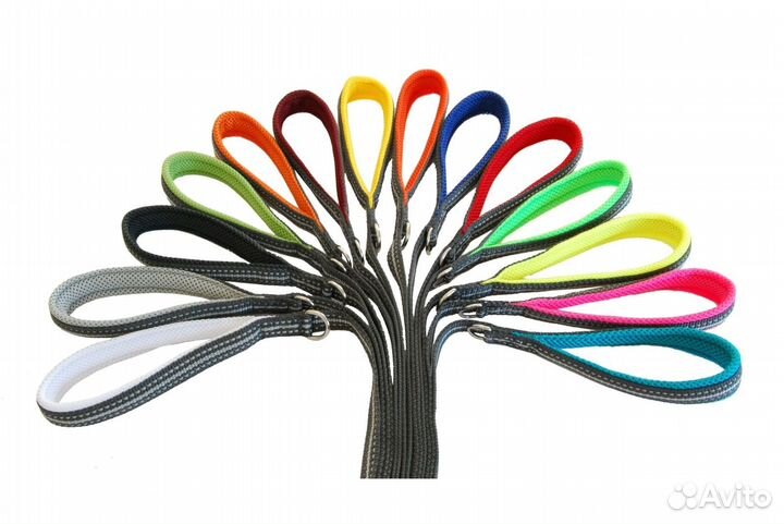 Cortina мягкий светоотражающий поводок, винный