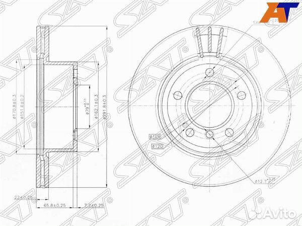 Диск тормозной BMW 1-series