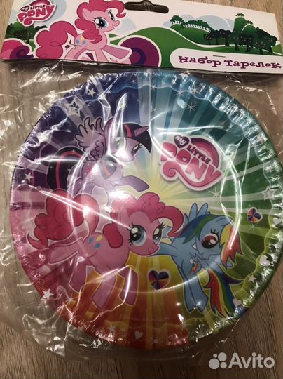 My Little pony набор новый тарелочки 6 шт