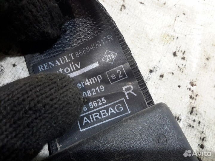 Ремень безопасности Renault Fluence