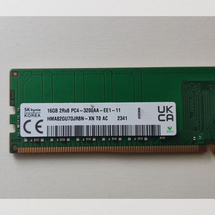 16 Gb 3200 2rx8 Ecc Udimm Sk Hynix, Склад 1 Шт