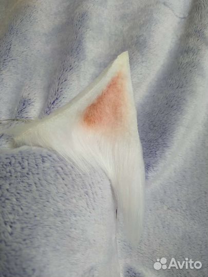 Белые кошачьи ушки косплей Ahri KDA