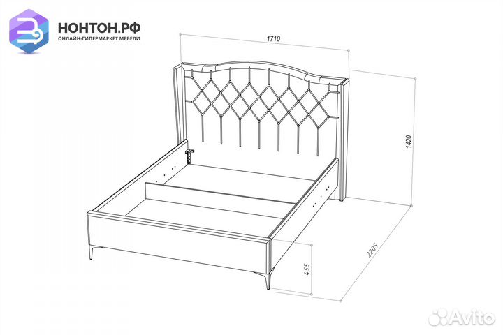 Кровать Флоренция велюр розовый