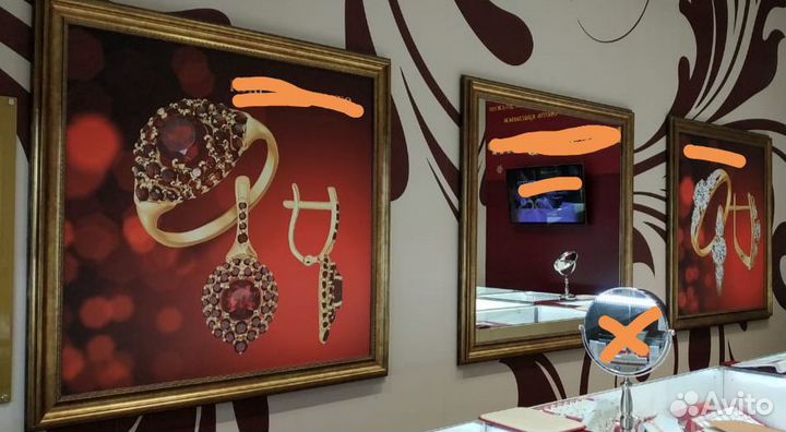 Зеркало с багетом 1110х1110мм