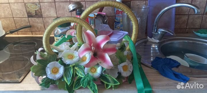 Украшение на свадьбу. Кольца для машины