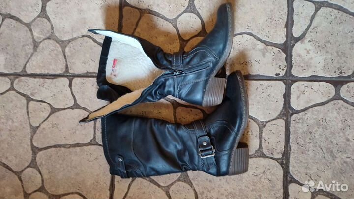 Женские кожанные сапоги