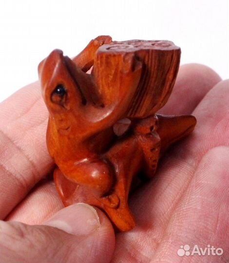 Статуэтка Лягушка - Нэцкэ из Дерева Самшит ru*102
