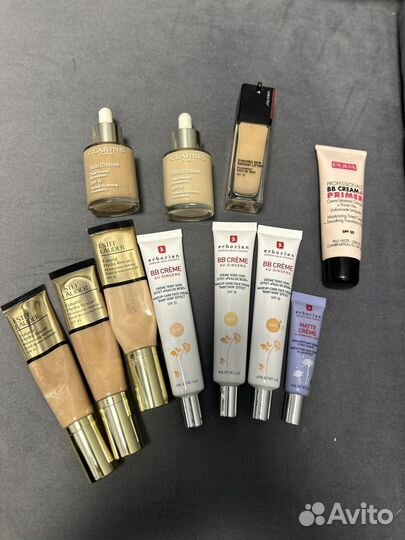 Тон erborian,clarins, Estée Lauder, shiseido
