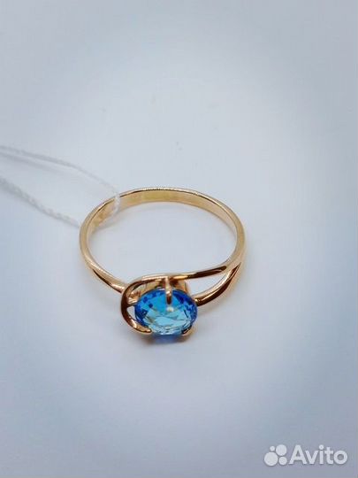 Золотое кольцо с камнем 15,5р