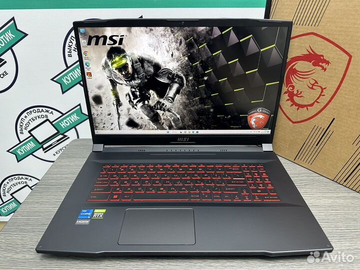 Огромный MSi 16 ядер i5-12500H 16Gb RTX 3050Ti SSD