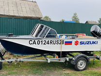 Продам лодку Воронеж с мотором suzuki DF30 4х-такт