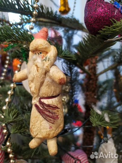 Ватные довоенные ёлочные игрушки 30-40гг