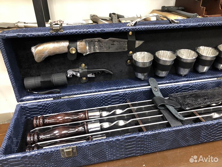 Шашлычные наборы в кейсе с шампурами