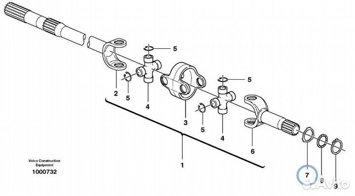 127275 Шайба упорная полуоси экскаватор погрузчик
