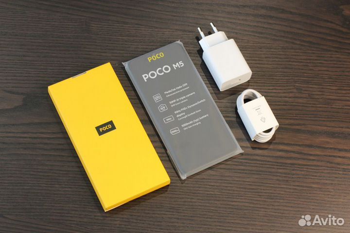 Poco M5, 4/128Gb, 5000mAh, NFC, ;черный, новый