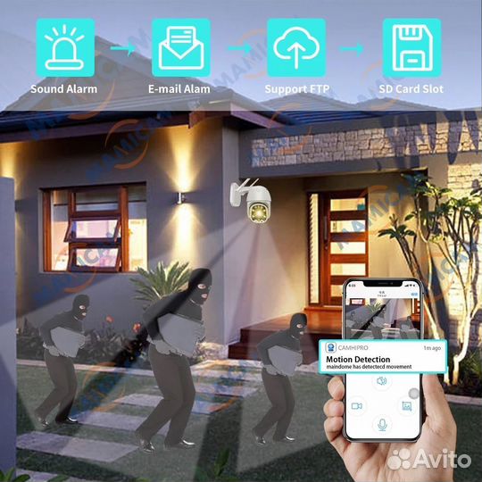 92876 4G 5MP PTZ уличная камера наблюдения