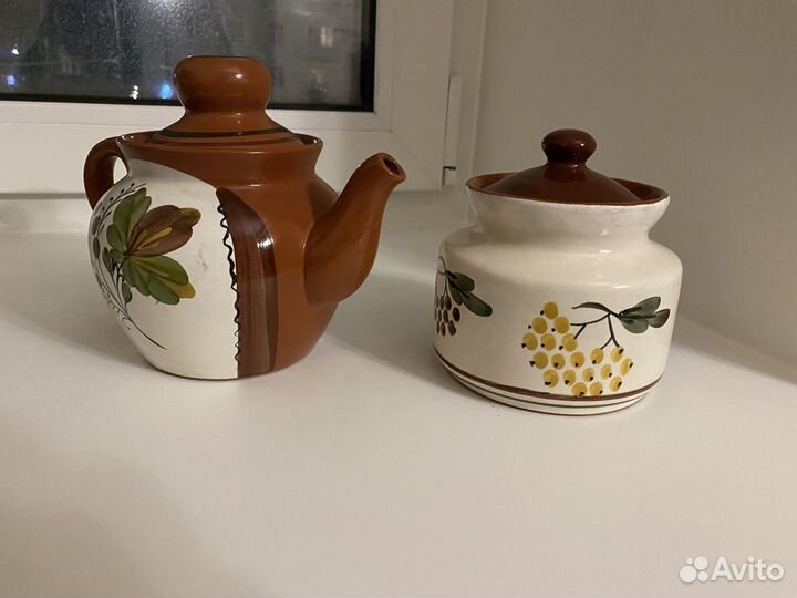 Заварочный чайник и сахарница СССР