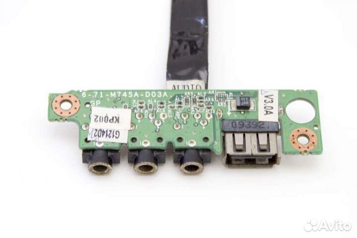 USB / Audio плата 6-71-M74SA-D03A для DNS W765SUN