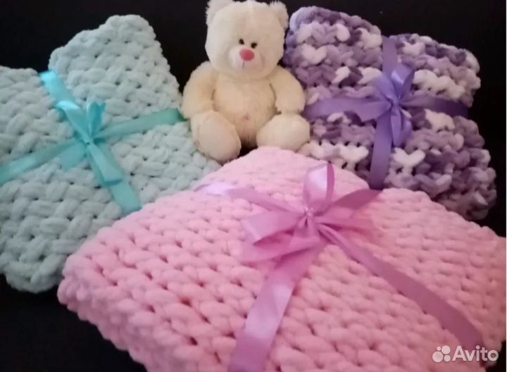 Плед для новорожденных плюшевый