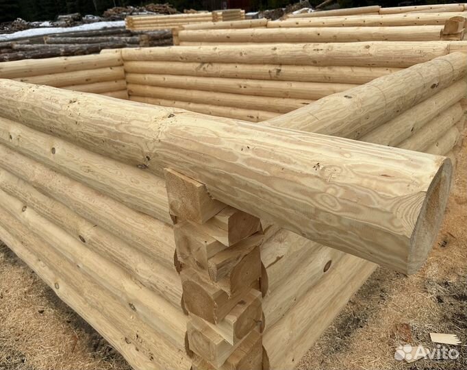 Сруб дома баня