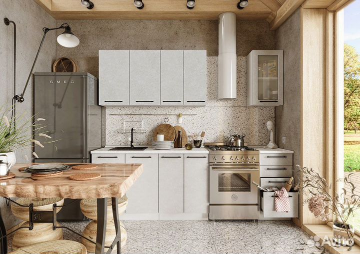 Кухня мдф в стиле лофт