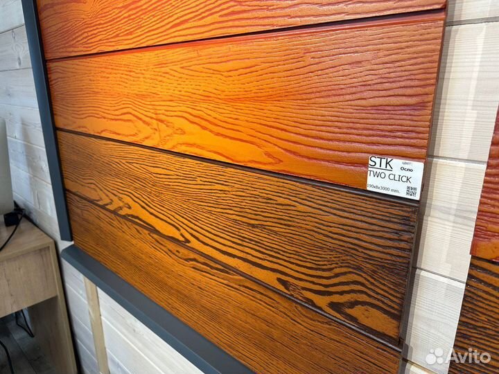 Фиброцементный сайдинг STK wood click, клик, шип