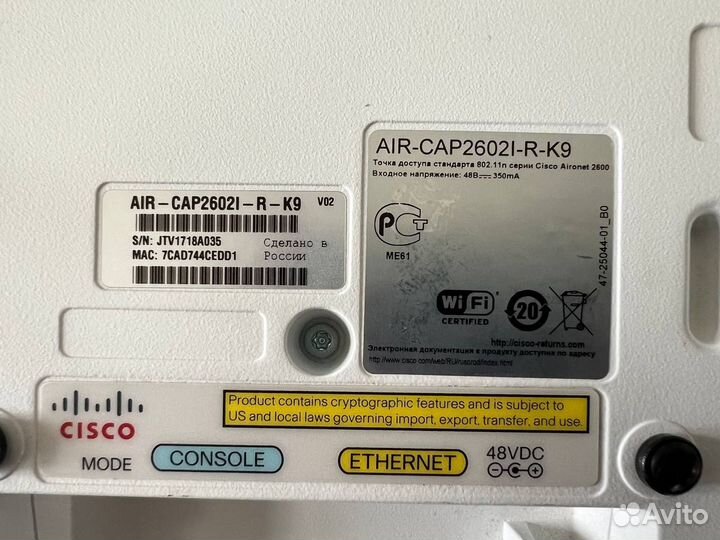 Точка доступа Wi-Fi Cisco AIR-CAP2602I-R-K9
