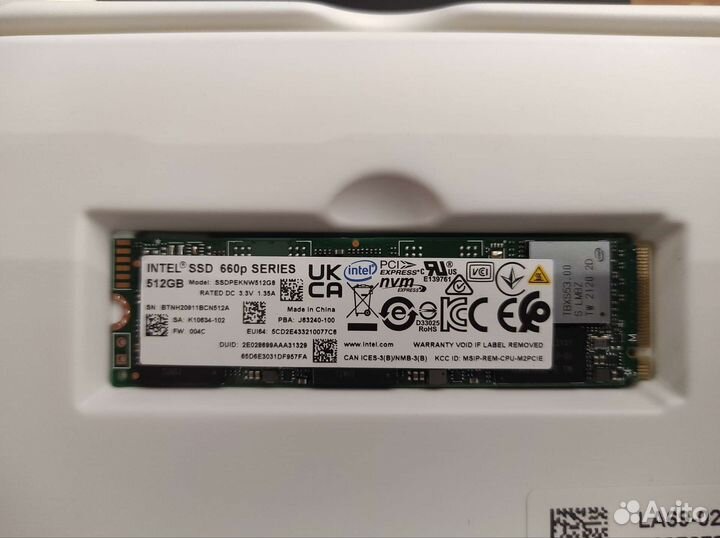 Ssd intel ssdpeknw 512gb NVMe
