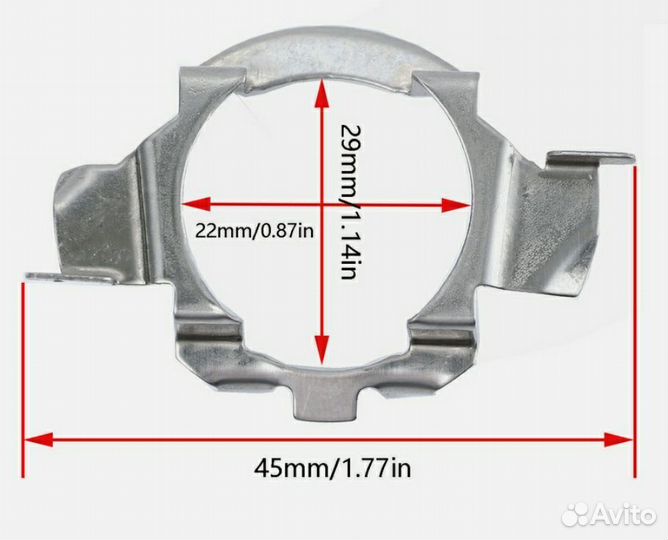 Адаптер для установки светодиодных ламп h7 vw