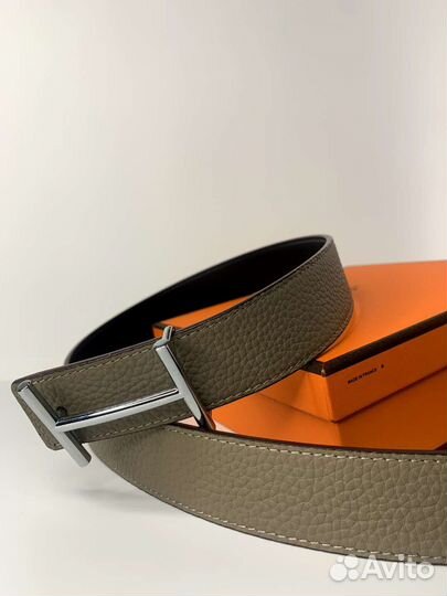 Ремень. Hermes,серый, новый в упаковке