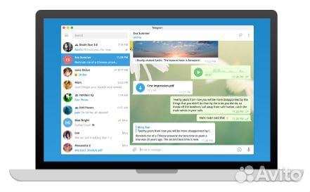 Ноутбук Telegram Desktop