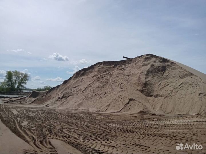 Песок речной комсомольский от 10 тонн
