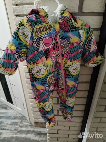 Комбинезон весна осень для девочек рост 68