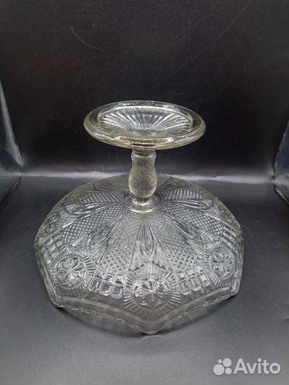 Фруктовница Конфетница Старинная Стекло Винтаж