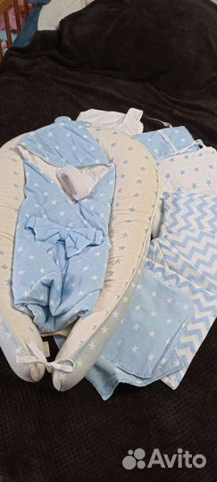 Комплект, кокон для новорожденных +