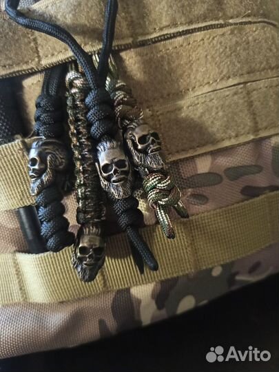 Темляк Викинг череп Рагнар паракорд