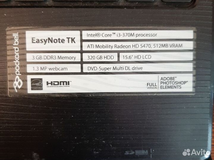 Ноутбук packard bell easynote tk85