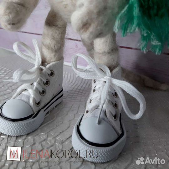 Котёнок валяная игрушка 25 см