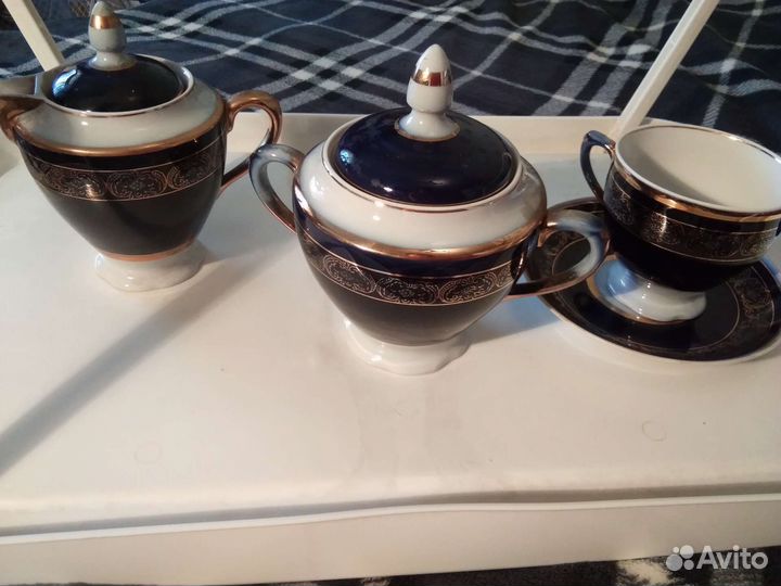 Сервиз СССР Довбыш позолота фарфор