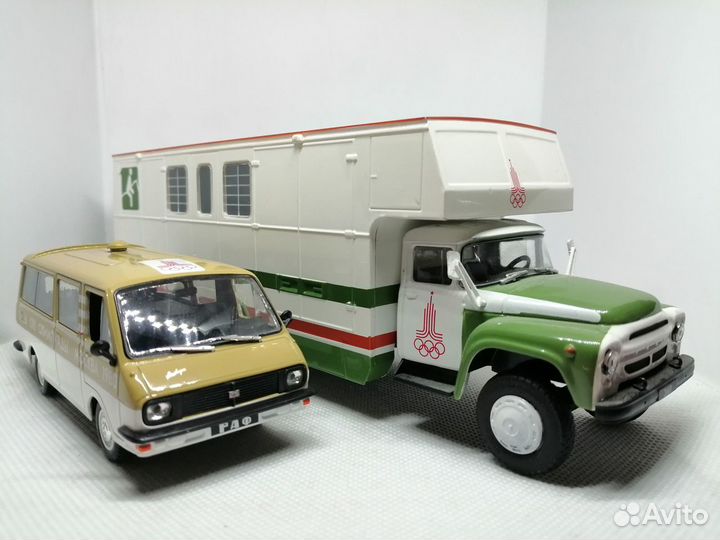 Модели ЗИЛ-133Г1 и раф-2203 Олимпийские