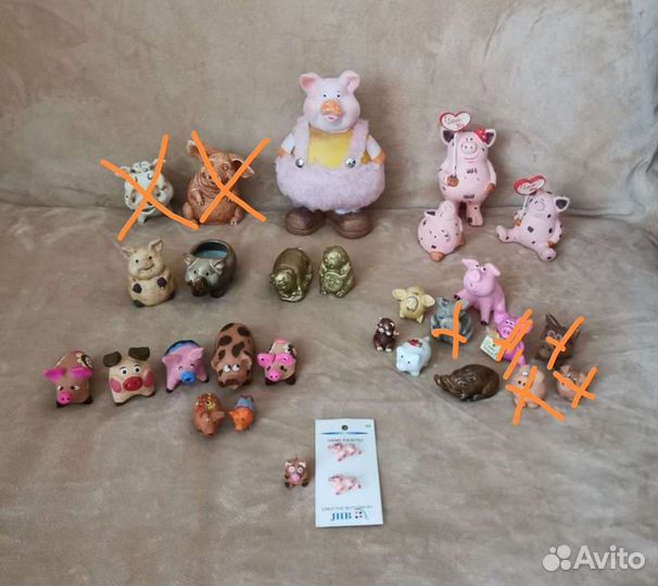 Фигурки поросят глина, керамика/ коллекция 8 часть