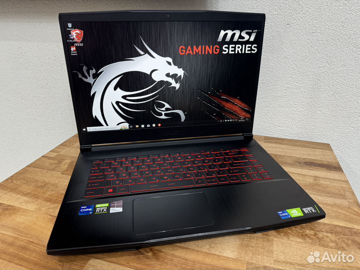 2023 MSI 16 ядер i7-11800H 16Gb RTX 3050Ti SSD512+