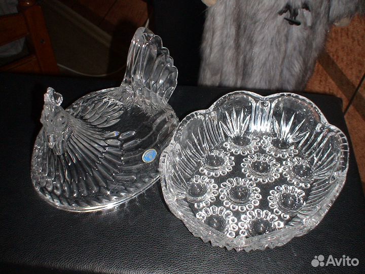 Хрустальная шкатулка/конфетница 