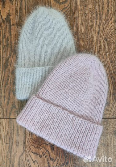 Шапки Пух норки Ангорка женские Зима Тёплые