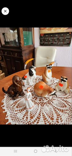Фарфоровые статуэтки животных