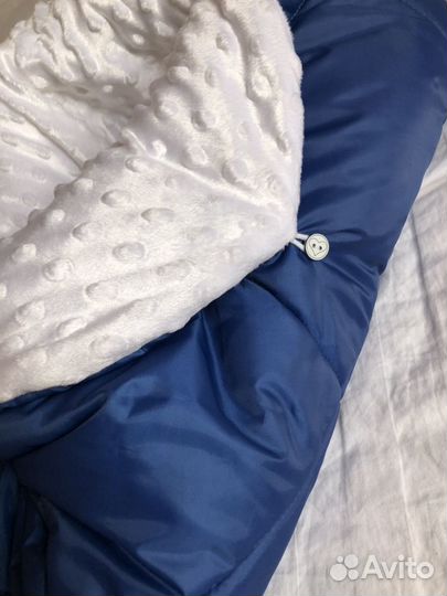 Конверт зимний для новорожденного до года. кокон