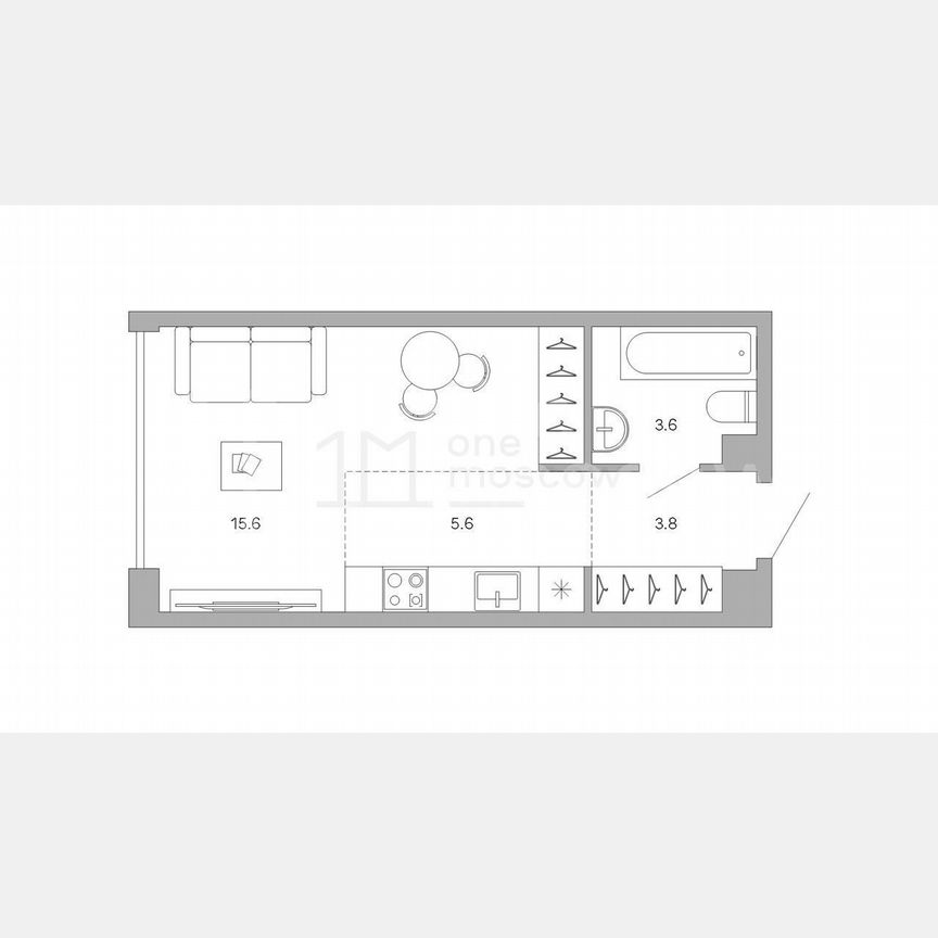 Квартира-студия, 29 м², 8/42 эт.